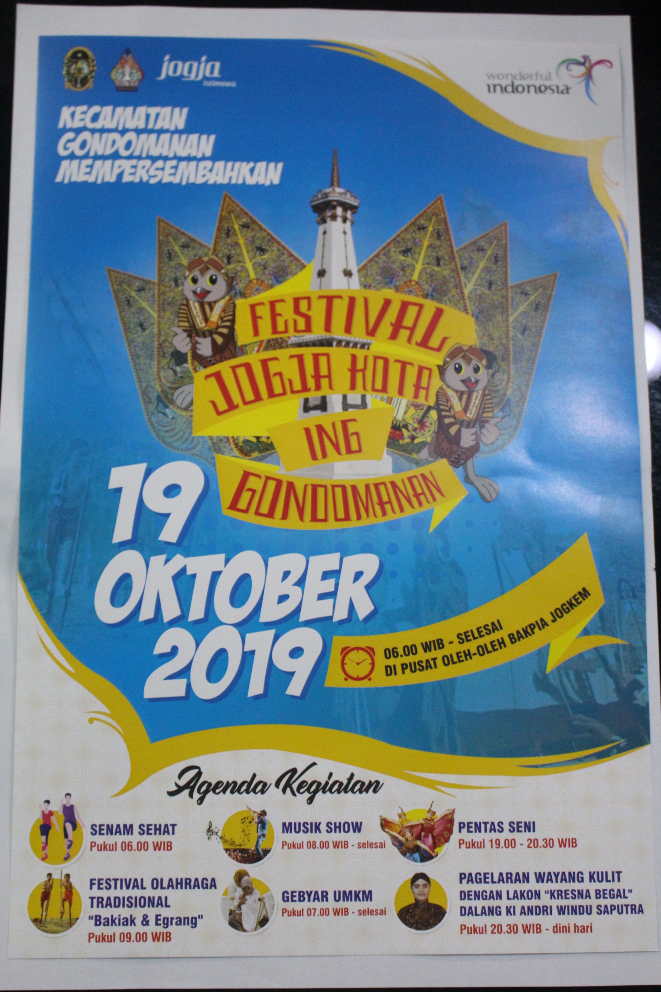 Festival Jogja Kota Ing Gondomanan dalam rangka HUT Kota Jogja yang Ke 263