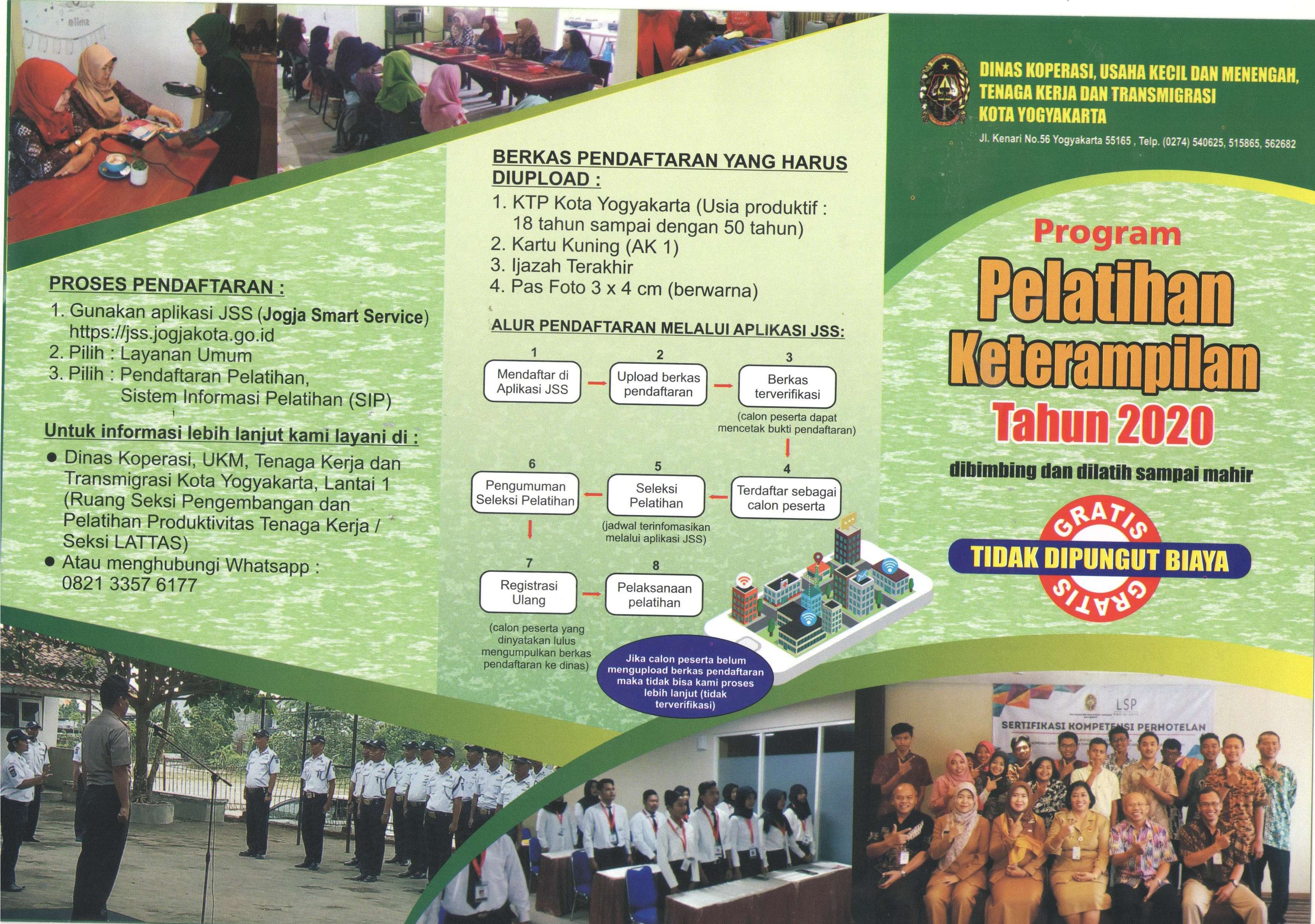 Program Pelatihan Ketrampilan Tahun 2020 dari Dinas Koperasi, Usaha Kecil dan Menengah, Tenaga Kerja dan Transmigrasi Kota Yogyakarta