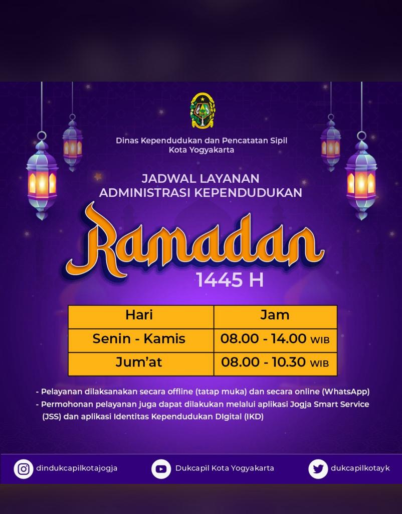 Jam Pelayananan Dinas Kependudukan dan Pencatatan Sipil di Bulan Ramadhan
